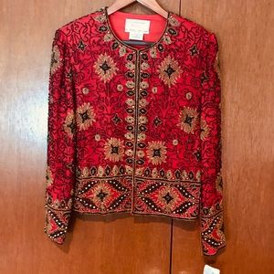 Papell Boutique Beaded Evening Jacket